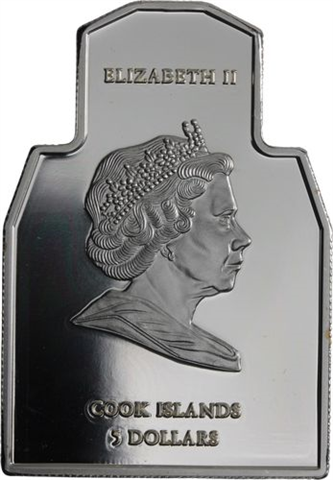 Cook Islands- 5 Dollar-2006-AGpp-Papst in  Spanien-RS