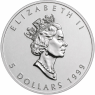 Kanada-5-Dollar-1999-1-Unze-Silber-Maple-Leaf-VS