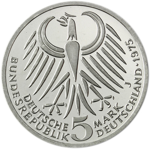 Deutschland 5 DM Gedenkmünze 1975 Friedrich Ebert 