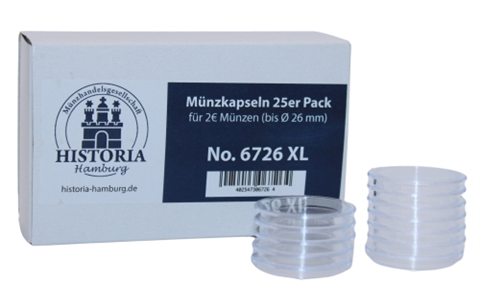 Münzkapseln HISTORIA-2€-26mm-6726 XL