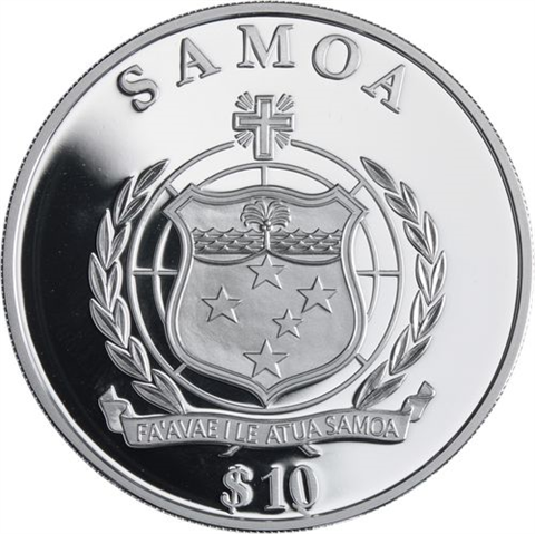 Samoa-6x10 Dollar-2009-PPvergoldet-200th Geburtstag C. Darwin-Etui I