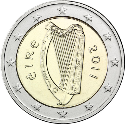Irland-2-Euro-2011-Keltische-Harfe-RS
