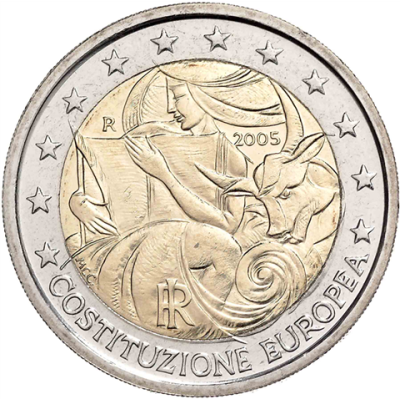 Italien 2 Euro 2005 bfr. Unterzeichnung der EU- Verfassung I