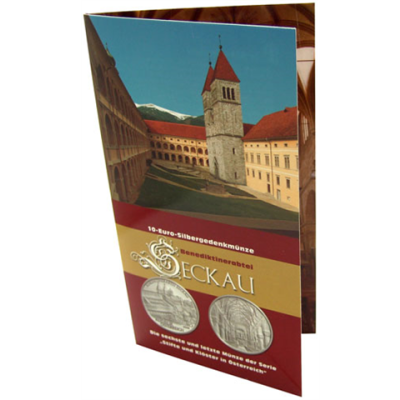 Österreich-10-Euro-2008-Silber-HGH-Seckau-Folder