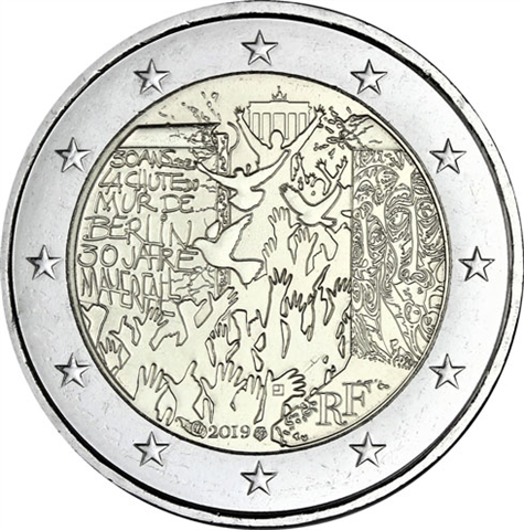 Frankreich-2-Euro-2019-Mauerfall-bfr-shop