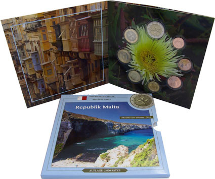 Malta 3,88 Euro 2015 bfr. KMS -  Sondersatz im Folder