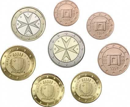 Malta 1 Cent - 2 Euro 2017 bfr. mit Mzz. F lose