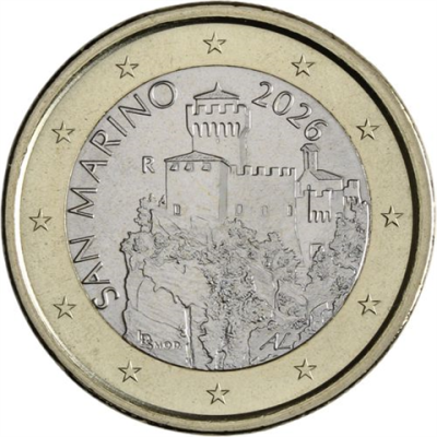 San Marino- 1 Euro-2026-bfr-Kursmünze-RS