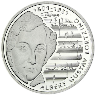 Deutschland 10 DM Silber 2001 Stgl. Albert Gustav Lortzing