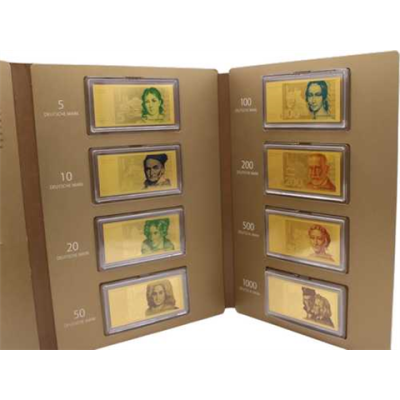 Deutschland-5-1000Mark-8x0,5gAUpp-Die D-Mark Banknoten-RS