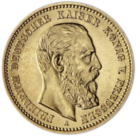 Kaiserreich 20 Mark 1888 Kaiser Friedrich III. König von Preussen J.248 