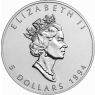 Kanada-5-Dollar-1994-1-Unze-Silber-Maple-Leaf-VS