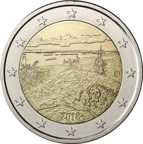 Finnland 2 Euro Sondermünze 2018 Landschaft Koli Gedenkmünze