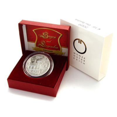 Österreich-10-Euro-2009-Silber-PP-Basilisk-Etui