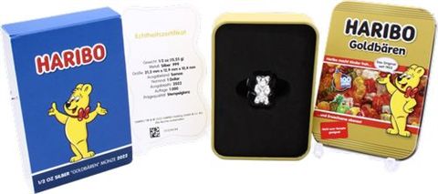 Samoa-1 Dollar-2022-AGstgl-Haribo Goldbär-Etui