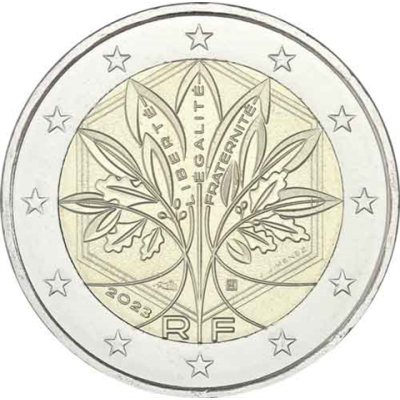 Frankreich-2Euro-2023-Kursmünze-RS