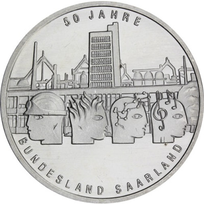 Silbermünze 10 Euro 2007 stgl. - Rückkehr des Saarlands