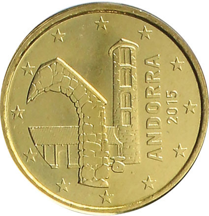 Andorra  50 Cent 2015 Kursmünze 