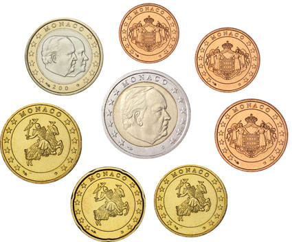 Monaco 1 Cent bis 2 Euro Fürst Rainer III. gemischte Jahrgänge 