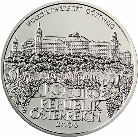 Österreich-10-Euro-2006-Silber-Hgh-Göttweig-Folder