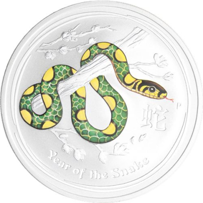 Australien-1 Dollar-2013-AGstgl-Schlange-FD-Farbe-RS