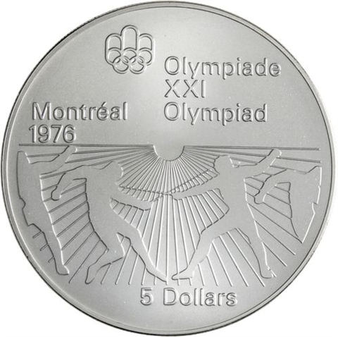 Kanada-14x10+14x5 Dollar-1973-1976-AGstgl-Olymp Montreal 76-Etui
