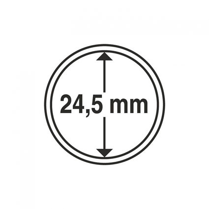 10 Münzenkapseln - Innendurchmesser 24,5 mm - 310 706