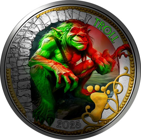 Österreich-3Euro-2025-Fabelwesen-Troll-RS