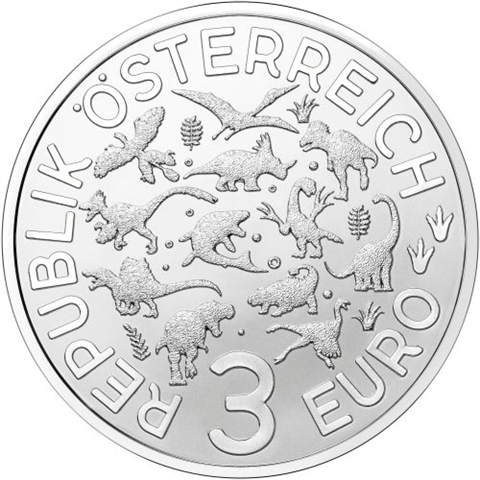 Österreich-3Euro-2022-cuNiHgh-Pachycephalosaurus-RS