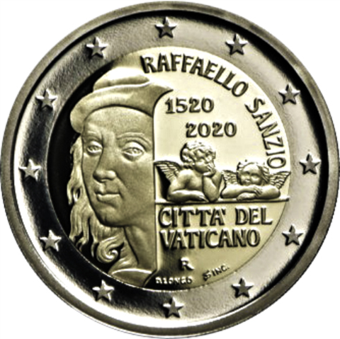 Vatikan-2-Euro-2020-PP-Raffael-III