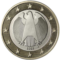 Deutschland-1Euro-2022-bfrcu-Kursmünze-F