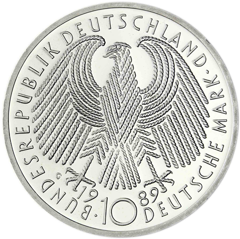 Deutschland 10 DM Silber 1989 Stgl. 40 Jahre Bundesrepublik I