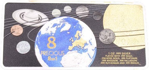 Solomon Islands-5 Dollar-2016-AG-Precious8in1-Planeten-Etui