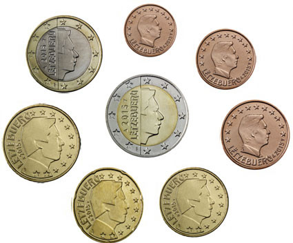 Luxemburg 3,88 Euro 2015 bfr. KMS - Sondersatz  im Folder 