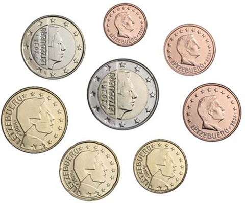 Luxemburg-1-Cent---2-Euro-2025-Kursmünzen-lose-RS