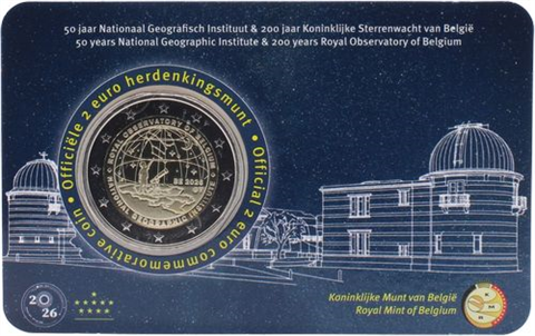 Belgien-2 Euro-2026-Sternwarte-CC-RS