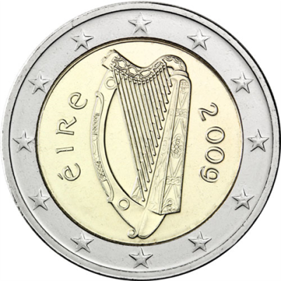 Irland-2-Euro-2009-Keltische-Harfe