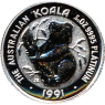 Australien-5-Dollar-1991-Platin-Koala-RS