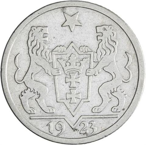 Danzig-1 Gulden-1923-AG-Kogge-RS