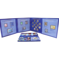 Mix-12x1Euro-Der Euro 2002 mit Briefmarken-Folder