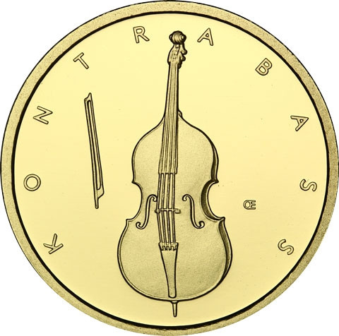 Neue 50 Euro Goldmünze Kontrabass 2018 Deutschland - Serie Musikinstrumente 