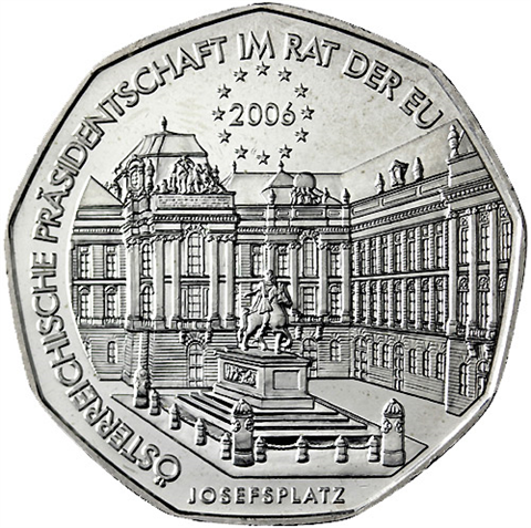 Österreich-5Euro-2006-AgHgh-EU-Ratspräsidentschaft-Folder
