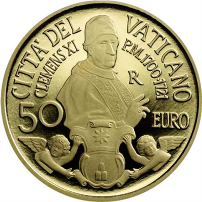 Vatikan-50Euro-2022-PPAU-Papst-Clemens-VS