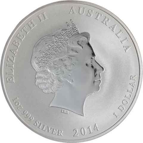 Australien-1 Dollar-2014-AGstgl-Farbe-Pferd-RS