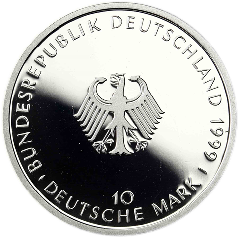 Deutschland 10 DM Silber 1999 PP 50 Jahre Grundgesetz I