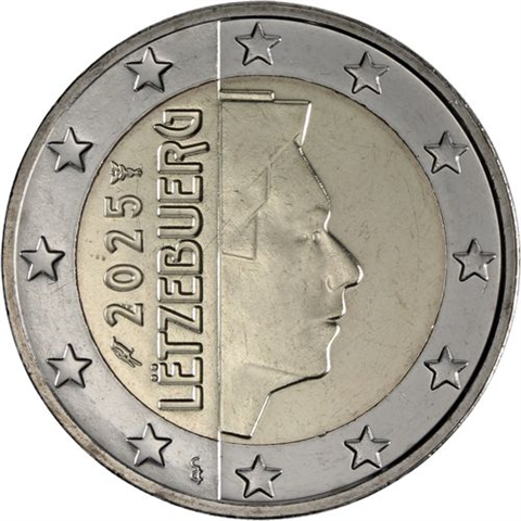 Luxemburg-2 Euro-2025-bfr-Kursmünze-RS