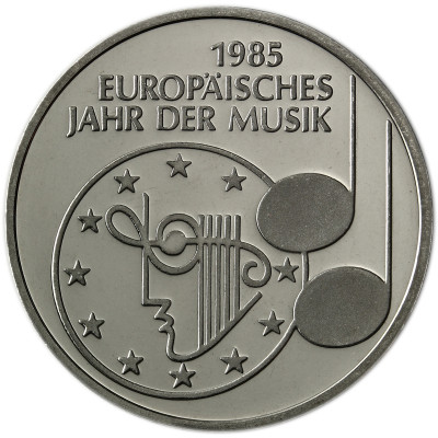 Deutschland 5 DM 1985 Stgl. Europäisches Jahr der Musik