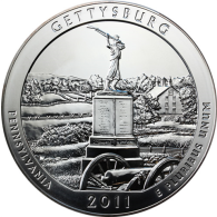 USA-25Cent-2011-AgStgl-5UnzenATBQuarter-Gettysburg-RS