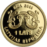 Lettland-1 Lats-2005-AUpp-Jugendstil Riga-VS