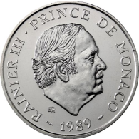 Monaco-100Francs-1989-Agbfr-Regierungsjubiläum-RS
